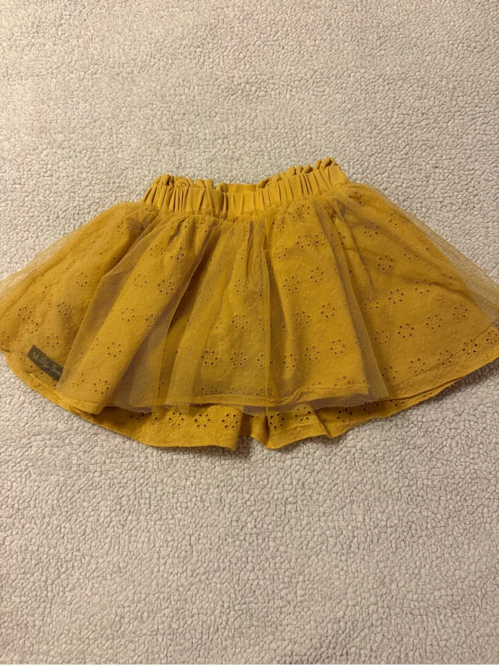 Matilda Jane Wonderment After School Yellow Eyelet Lace Tulle Ruffle Tutu Skirt